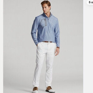 RLX Ralph Lauren Golf Performance Luxury Pullover Jersey Camo Light Blue Men’s L